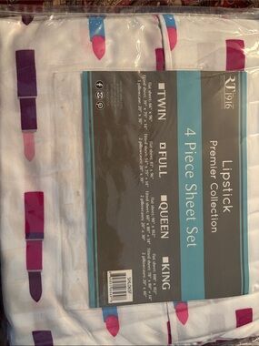 Lipstick 4 piece sheet set